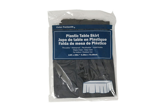 Black Plastic Table Skirt 14FT x 29