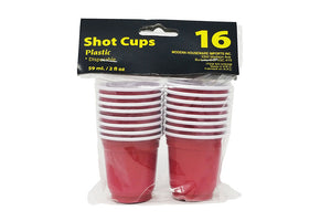 Red Plastic Shot Cups 2OZ